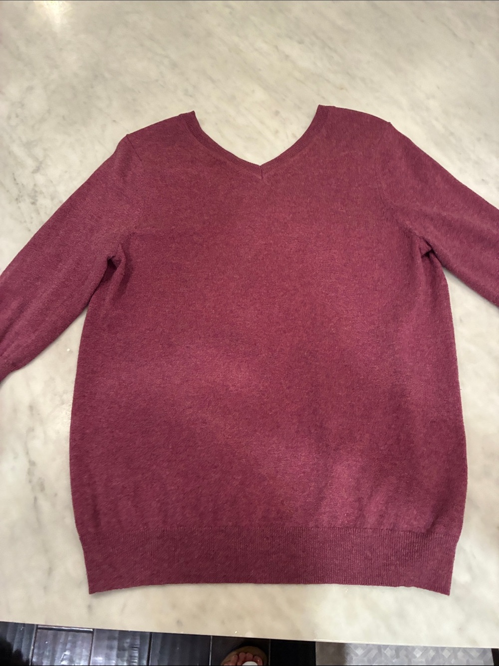 Isabel Marant Women's V-Neck Sweater in Plum  cotton wool blend